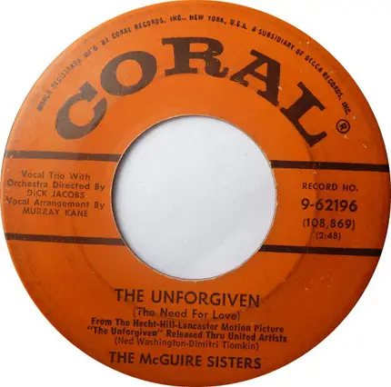 McGuire Sisters - I Give Thanks / The Unforgiven