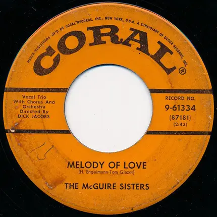 McGuire Sisters - Open Up Your Heart (And Let The Sunshine In)