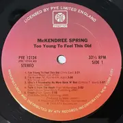 LP - McKendree Spring - Too Young To Feel This Old - Still Sealed