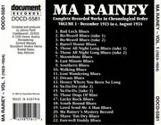 CD - Ma Rainey - Complete Recorded Works In Chronological Order Volume 1 (December 1923 To C. August 1924)