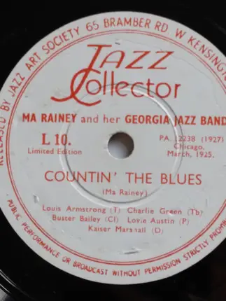 Ma Rainey And Her Georgia Band - Jelly Bean Blues / Countin' The Blues