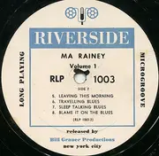 10'' - Ma Rainey - Ma Rainey (First Of The Great Blues Singers) VOLUME 1