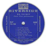 LP - Ma Rainey - Twelve Classic Selections By The First Of The Great Blues Singers - Blue Labels
