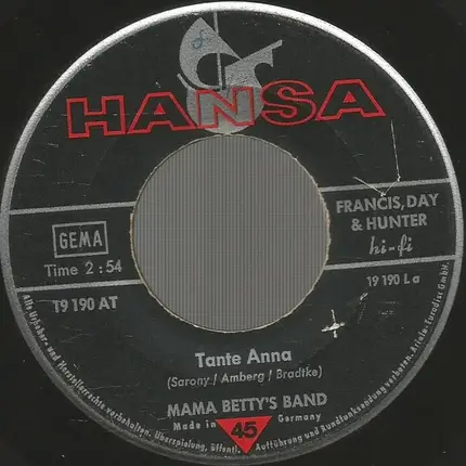 Mama Betty's Band - Tante Anna