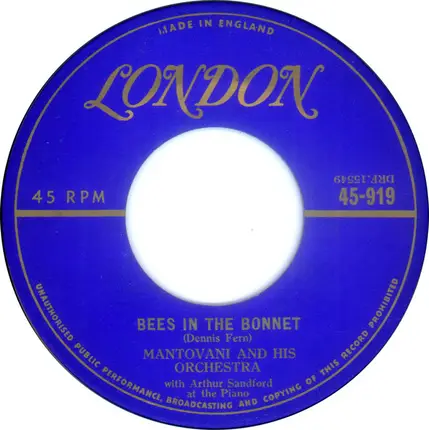Mantovani And His Orchestra - Bees In The Bonnet / Carriage And Pair