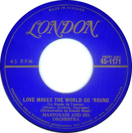 Mantovani And His Orchestra - Love Makes The World Go 'Round (La Ronde De L'amour) / Greensleeves