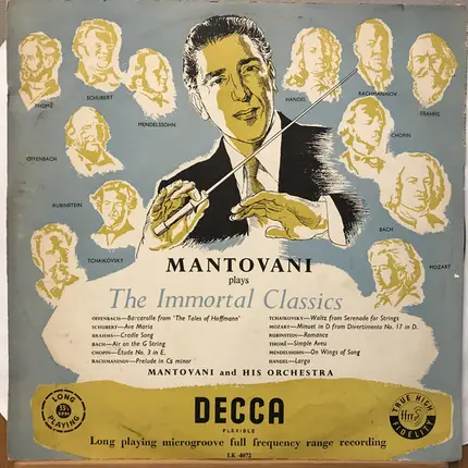 Mantovani And His Orchestra - Plays The Immortal Classics