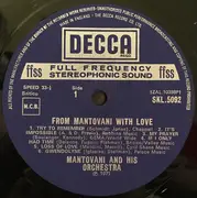 LP - Mantovani And His Orchestra - From Mantovani With Love - ffss