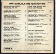 4-Track - Mantovani And His Orchestra - Mantovani Film Encores / Exodus