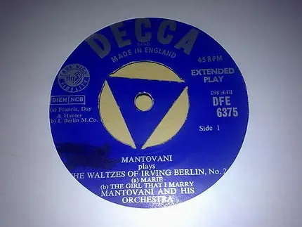 Mantovani And His Orchestra - Mantovani Plays The Waltzes Of Irving Berlin No.2