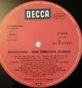 LP - Mantovani - Eine Zärtliche Stunde - Red label