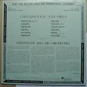 LP - Mantovani And His Orchestra - Mantovani Continental Encores