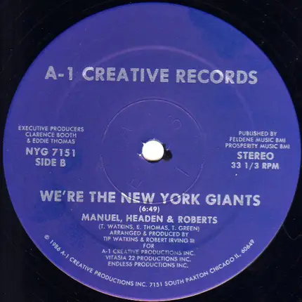 Manuel, Headen, & Roberts - We're The New York Giants