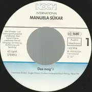 7inch Vinyl Single - Manuela Sükar - Des Mog' I