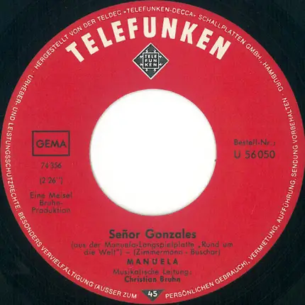 Manuela - Señor Gonzales / Liebesgrüße Aus Luxemburg