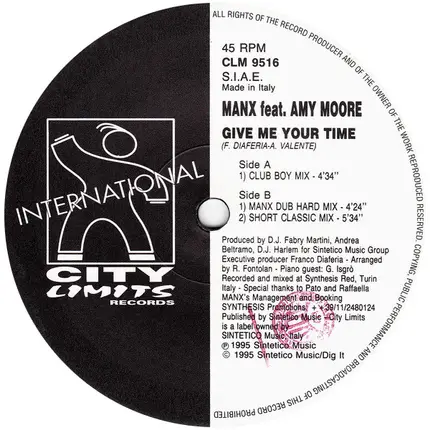 Manx Featuring Amy Moore - Give Me Your Time