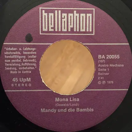 Mandy Und Die Bambis - Mona Lisa