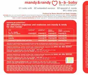 CD Single - Mandy & Randy - B-B-Baby (Kiss Me and Repeat)