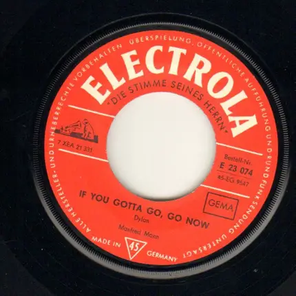Manfred Mann - If You Gotta Go Now