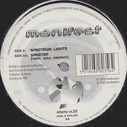 Manifest - Spectrum Lights / Sinister