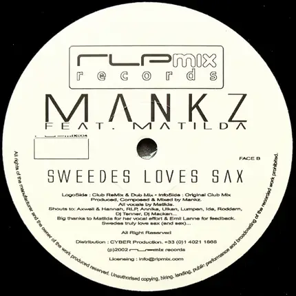 Mankz Feat. Matilda - Sweedes Loves Sax