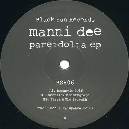 Manni Dee - Pareidolia Ep