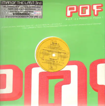 Man Of The Last 3rd - Spirit / The Evolution Of X (Remixes)