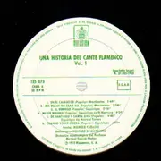 LP - Manolo Caracol - Una Historia Del Cante Flamenco / Vol.1