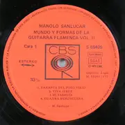 LP - Manolo Sanlúcar - Mundo Y Formas De La Guitarra Flamenca Vol. 2 - label variation