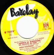 7inch Vinyl Single - Manos Hadjidakis - Jamais Le Dimanche (Bande Originale Du Film De Jules Dassin) - EP, Mono