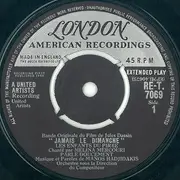 7inch Vinyl Single - Manos Hadjidakis - Jamais Le Dimanche - EP