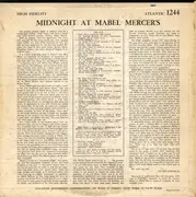 LP - Mabel Mercer - Midnight At Mabel Mercer's - black label