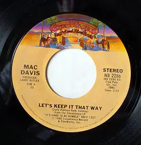 Mac Davis - Let's Keep It That Way