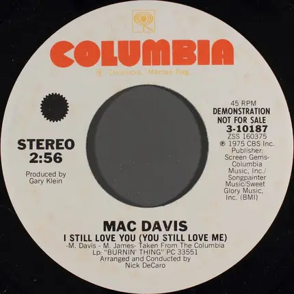 Mac Davis - I Still Love You (You Still Love Me)
