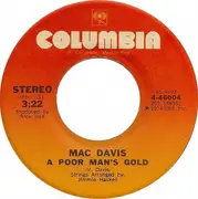 7inch Vinyl Single - Mac Davis - One Hell Of A Woman / A Poor Man's Gold