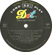 LP - Mac Wiseman - This Is Mac Wiseman - Mono