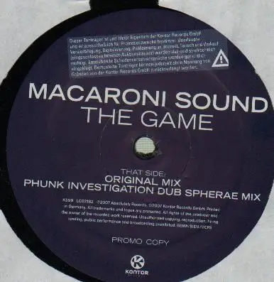 Macaroni Sound - The Game
