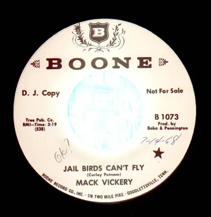 Mack Vickery - Jail Birds Can't Fly / Searching For A Baby