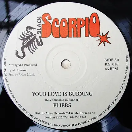 Macka B / Pliers - Love It Jamaica / Your Love Is Burning