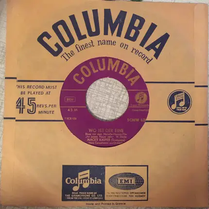 Macky Kasper - Wo Ist Der Eine / Alabama-Blues