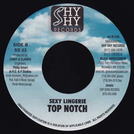 Mad Cobra , Top Notch - Hands Up There / Sexy Lingerie