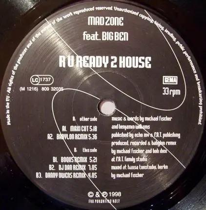 Mad Zone - R U Ready 2 House