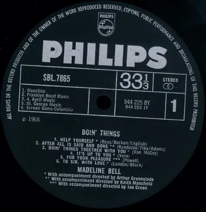 Madeline Bell - Doin' Things