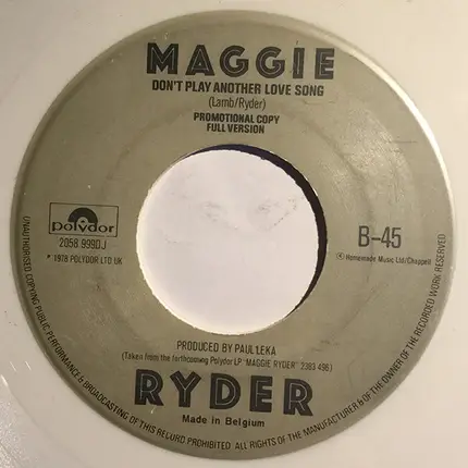 Maggie Ryder - Don't Play Another Love Song