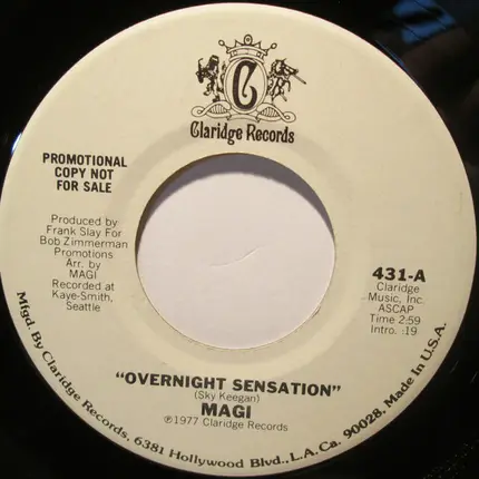 Magi - Overnight Sensation / Shootout In Chinatown