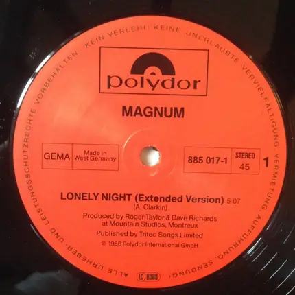 Magnum - Lonely Night