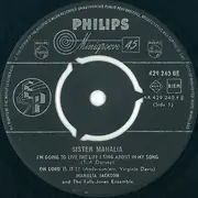 7inch Vinyl Single - Mahalia Jackson And The Falls-Jones Ensemble - Sister Mahalia