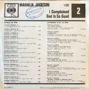 7inch Vinyl Single - Mahalia Jackson - I Complained