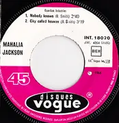 7inch Vinyl Single - Mahalia Jackson - Nobody Knows