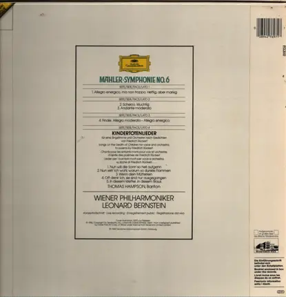 Mahler - Symphonie No. 6 / Kindertotenlieder